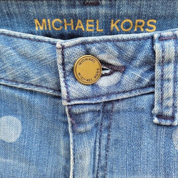 Michael Michael Kors Selma Skinny Polka Dot Jeans size 2P - Picture 4 of 16
